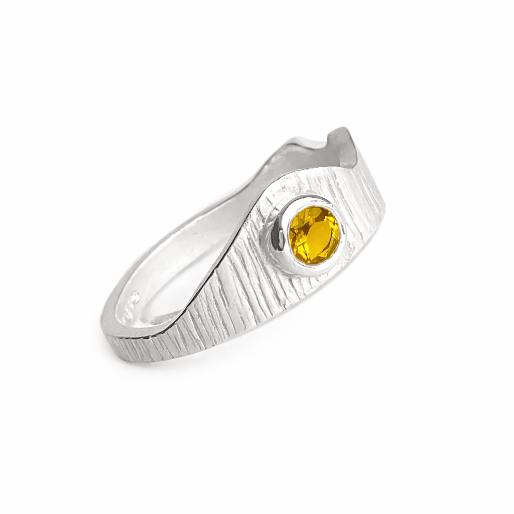 Martina Hamilton J / Yellow Citrine Seashore | Sterling Silver with Semi Precious Gemstone Ring