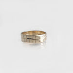 Martina Hamilton L Ogham | Solid Gold Sláinte Good Health Ring 6.4mm Band