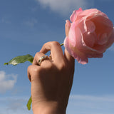 Martina Hamilton Love Poem | Solid Gold and 6mm Round Semi Precious Gemstone Ring
