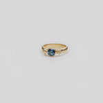 Martina Hamilton Love Poem | Solid Gold and 6mm Round Semi Precious Gemstone Ring