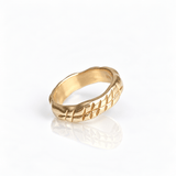 Martina Hamilton Ogham | 9ct Solid Gold Grá Love Ring 5mm Band