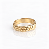 Martina Hamilton Ogham | 9ct Solid Gold Grá Love Ring 5mm Band