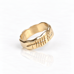 Martina Hamilton Ogham | 9ct Solid Gold Grá Love Ring 8mm Band