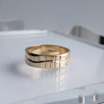 Martina Hamilton Ogham | Solid Gold Sláinte Good Health Ring 6.4mm Band