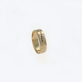Martina Hamilton Ogham | Solid Gold Sláinte Good Health Ring 6.4mm Band