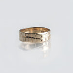 Martina Hamilton Ogham | Solid Gold Sláinte Good Health Ring 6.4mm Band