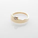 Martina Hamilton Seashore | Solid Gold with Semi Precious Gemstone Smooth Ring