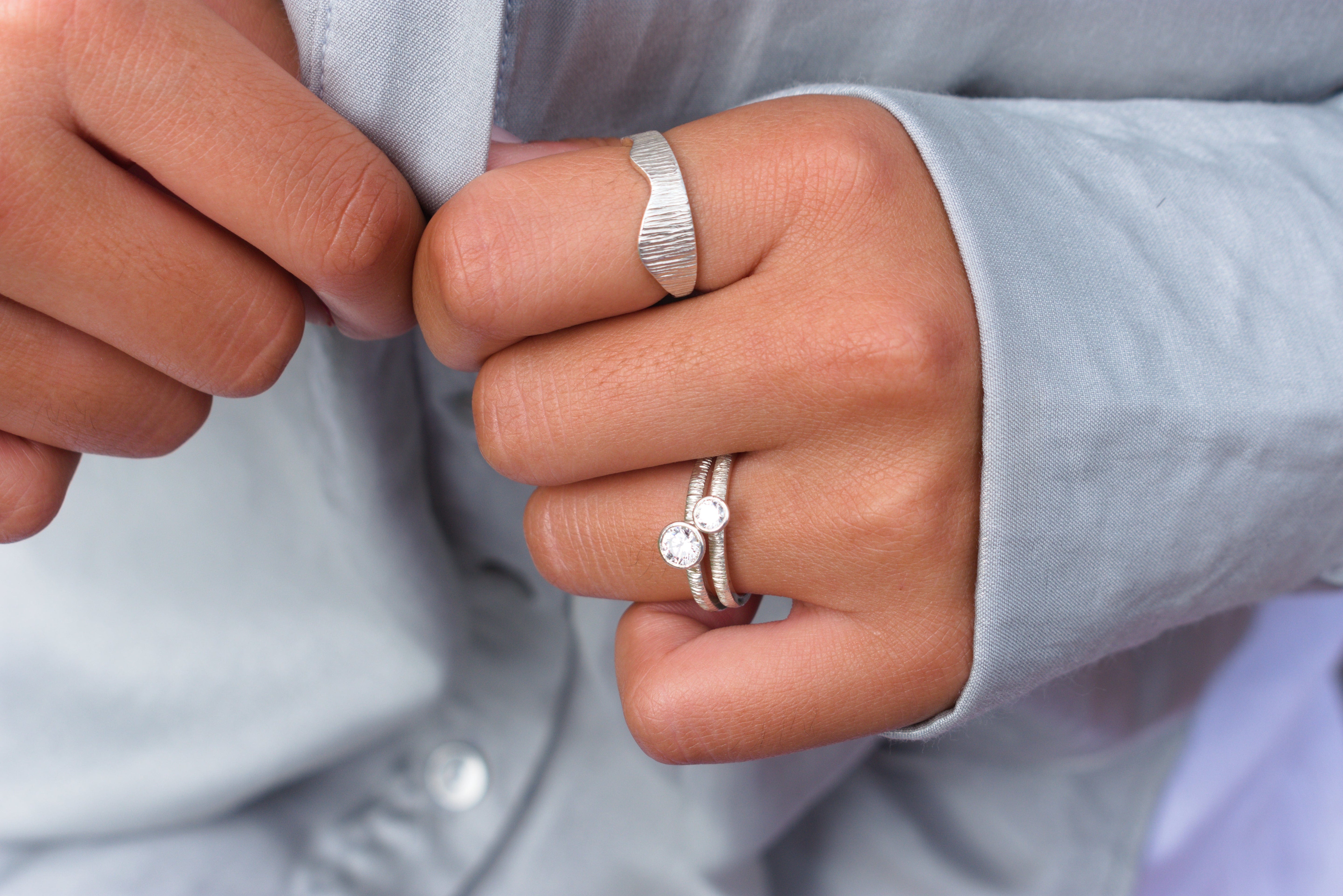 Martina Hamilton Seashore | Sterling Silver Textured Ring