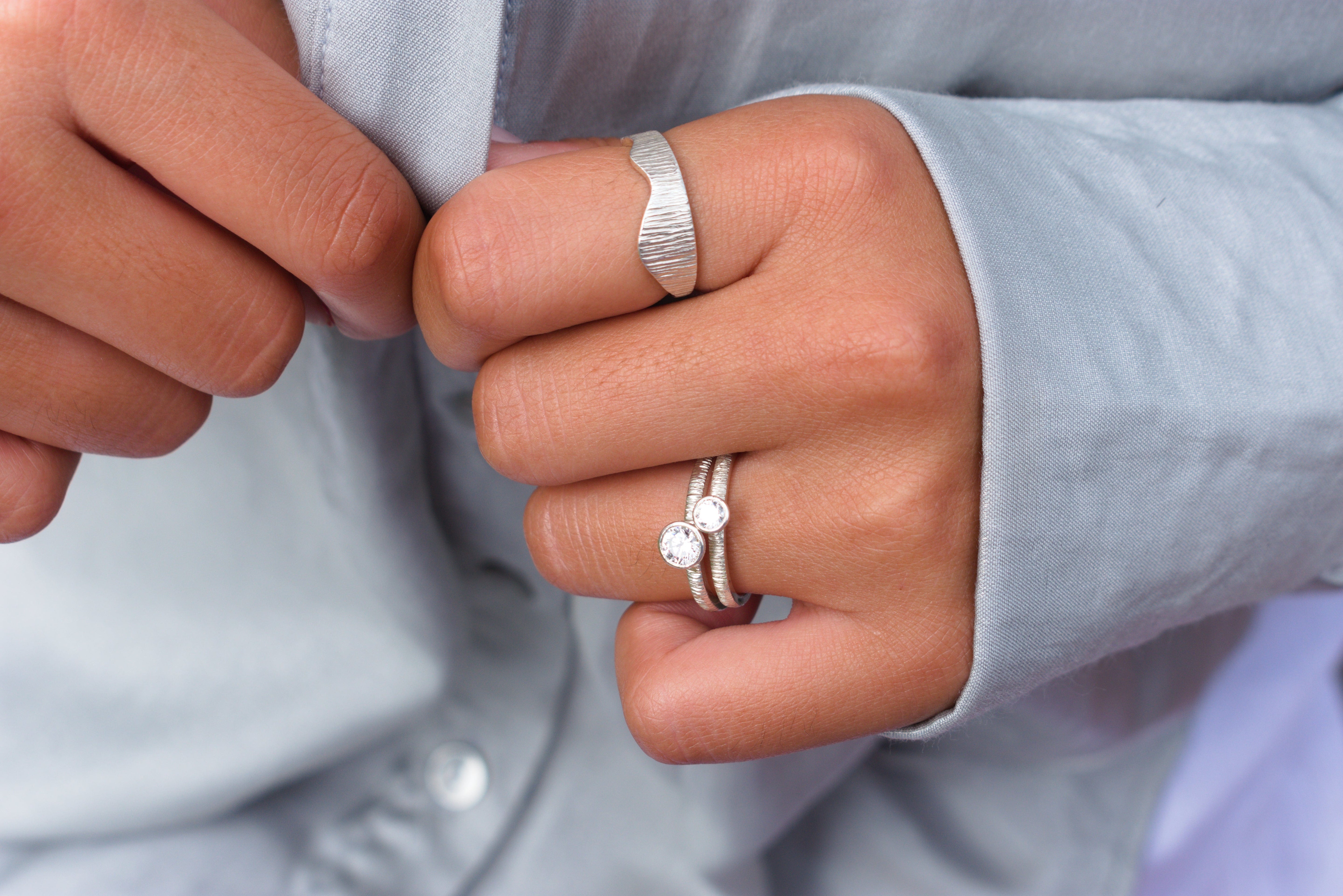 Martina Hamilton Seashore | Sterling Silver Textured Ring