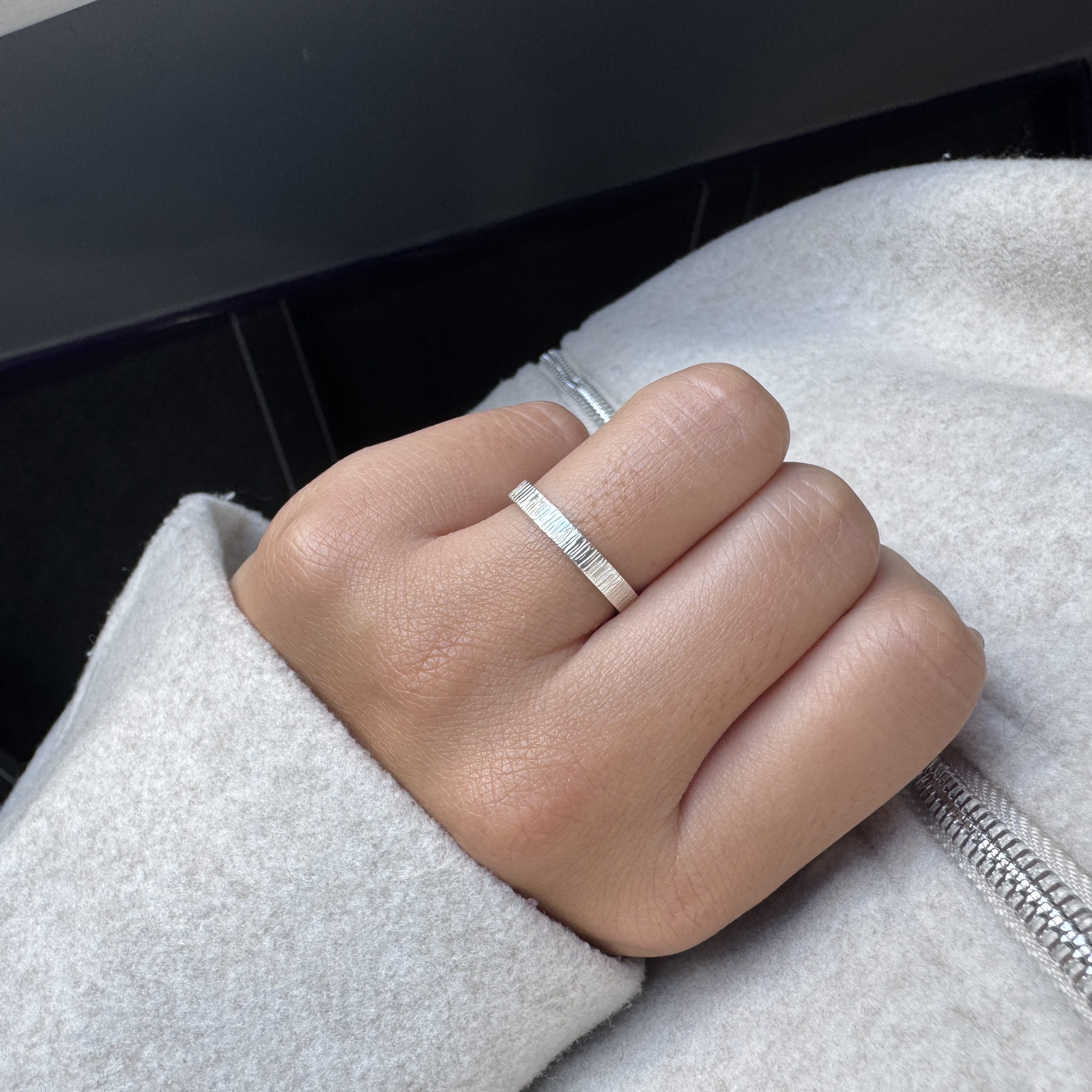Martina Hamilton Shell | Sterling Silver Textured Band Ring