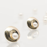 Oyster Pearl | 9ct Solid Gold and Pearl Stud Earrings Petite