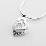 Heaven | Sterling Silver Double Heart Pendant Small